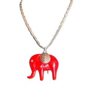 Elephant On A Silver Toned Chain
